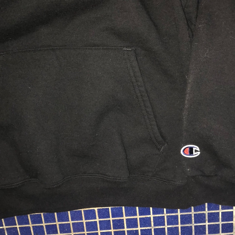 Black champion hoodie